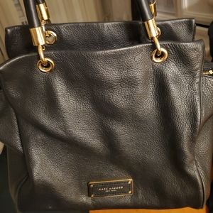 Marc Jacobs black leather handbag